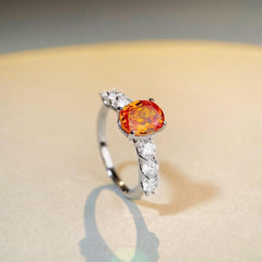 Solitaire 3ct Oval CZ Ring-s925