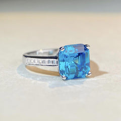 Solitaire 5ct Asscher CZ Ring-s925