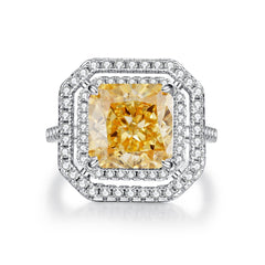 Halo Cushion Statement 5ct CZ Ring-s925