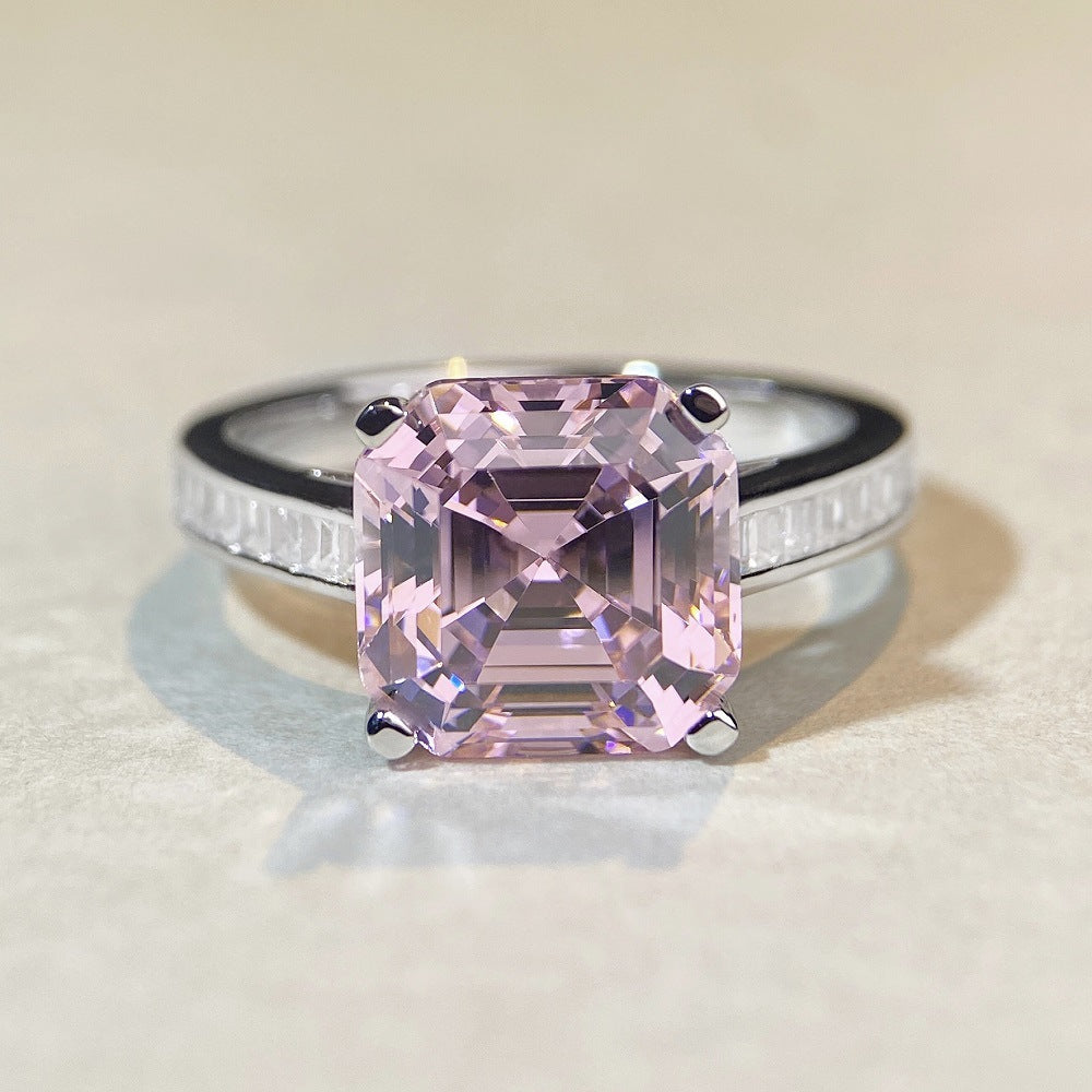 Solitaire 5ct Asscher CZ Ring-s925