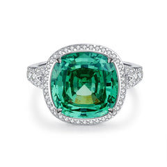 Halo Cushion 10ct CZ Ring-s925