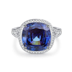 Halo Cushion 10ct CZ Ring-s925