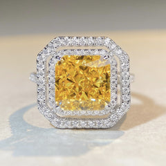 Halo Cushion Statement 5ct CZ Ring-s925