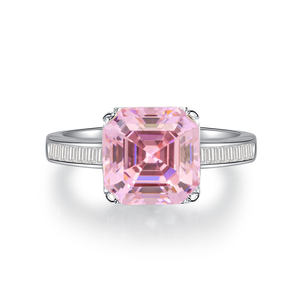 Solitaire 5ct Asscher CZ Ring-s925