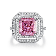 Halo Cushion Statement 5ct CZ Ring-s925