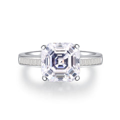 Solitaire 5ct Asscher CZ Ring-s925