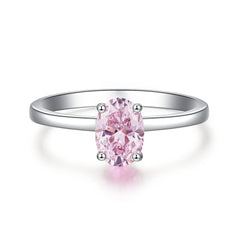 Solitaire 1ct Oval CZ Ring-s925