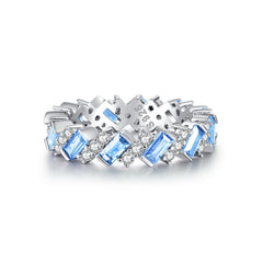 Cluster Stackable Band CZ Ring-s925