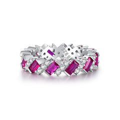 Cluster Stackable Band CZ Ring-s925