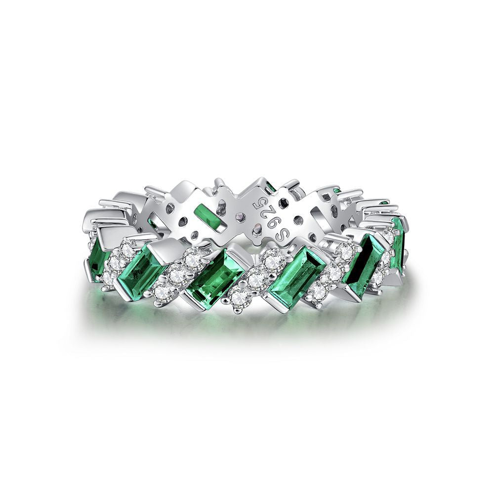 Cluster Stackable Band CZ Ring-s925