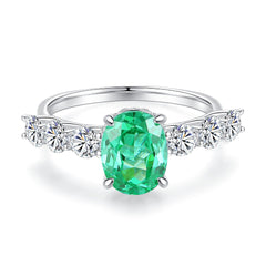 Solitaire 3ct Oval CZ Ring-s925