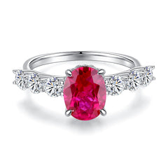 Solitaire 3ct Oval CZ Ring-s925