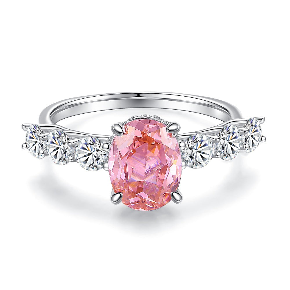 Solitaire 3ct Oval CZ Ring-s925