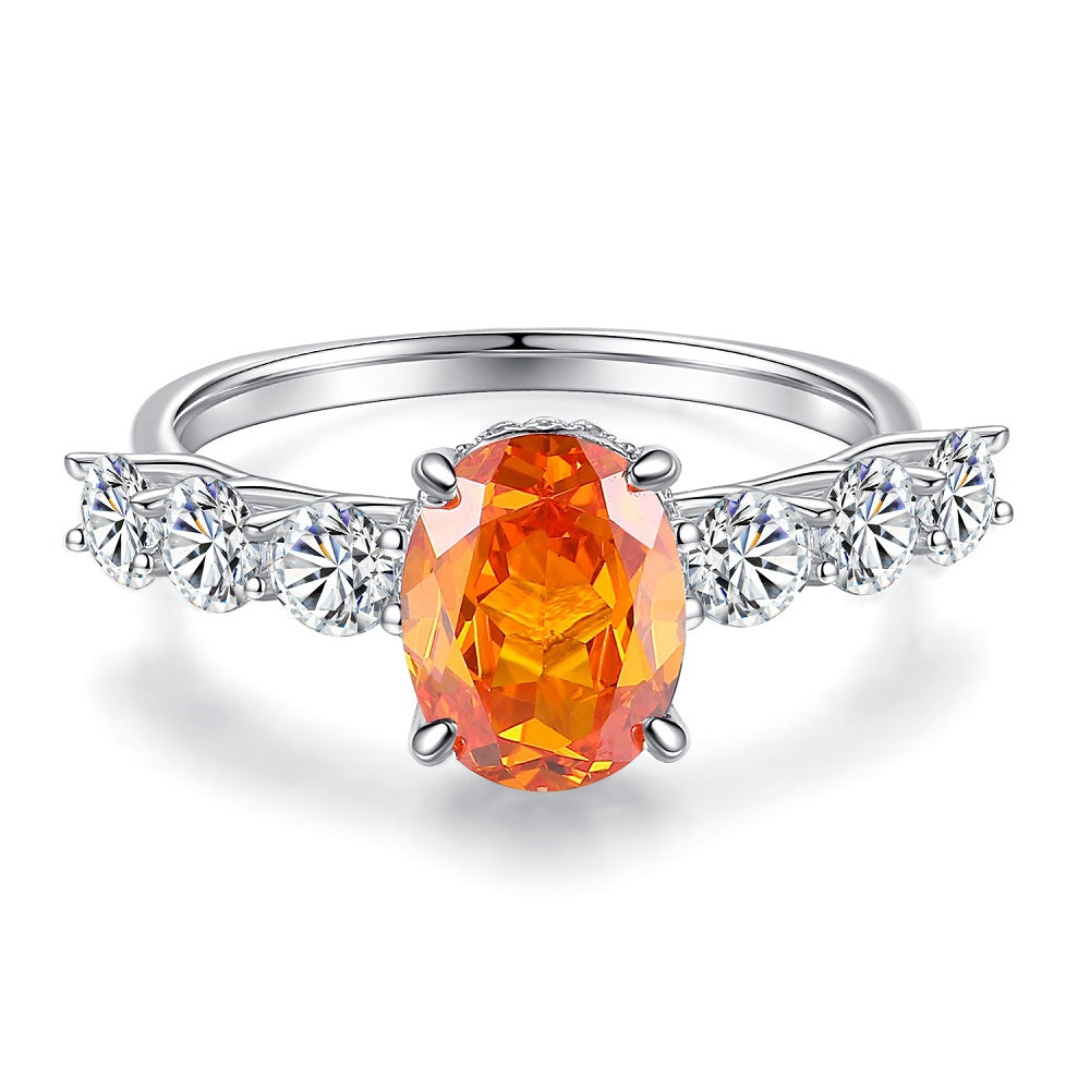 Solitaire 3ct Oval CZ Ring-s925